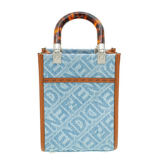 Fendi Bicolor Denim Mini Sunshine Shopper Bag