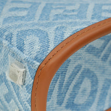 Fendi Bicolor Denim Mini Sunshine Shopper Bag