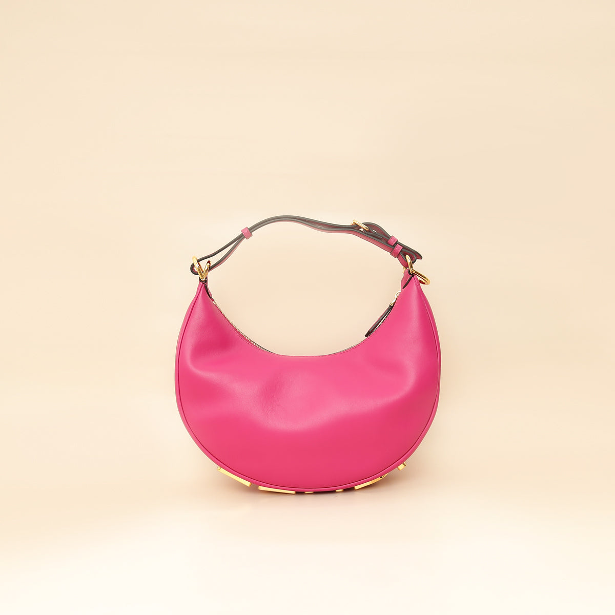 Fendi Hot Pink Vitello Grace Fendigraphy Hobo Medium Bag