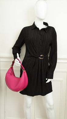 Fendi Hot Pink Vitello Grace Fendigraphy Hobo Medium Bag