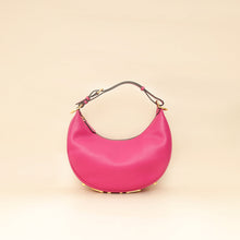 Fendi Hot Pink Vitello Grace Fendigraphy Hobo Medium Bag