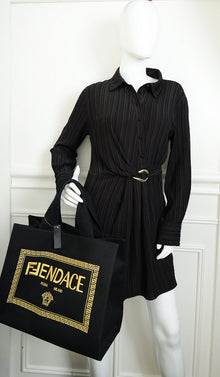 Fendi Bicolor x Versace "Fendace" La Medusa Shopping Tote Bag