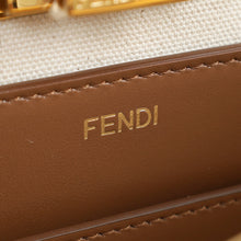 Fendi Bicolor Pequin Medium Peekaboo I SEE U Satchel Bag