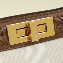 Fendi Bicolor Pequin Medium Peekaboo I SEE U Satchel Bag