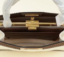 Fendi Bicolor Pequin Medium Peekaboo I SEE U Satchel Bag