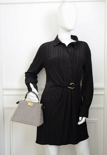 Fendi Tricolor Petite Peekaboo ISeeU Wool Bag
