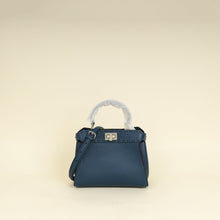 Fendi Dark Teal Selleria Mini  Peekaboo Bag