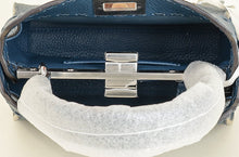 Fendi Dark Teal Selleria Mini  Peekaboo Bag