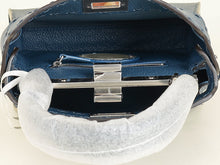 Fendi Dark Teal Selleria Mini  Peekaboo Bag