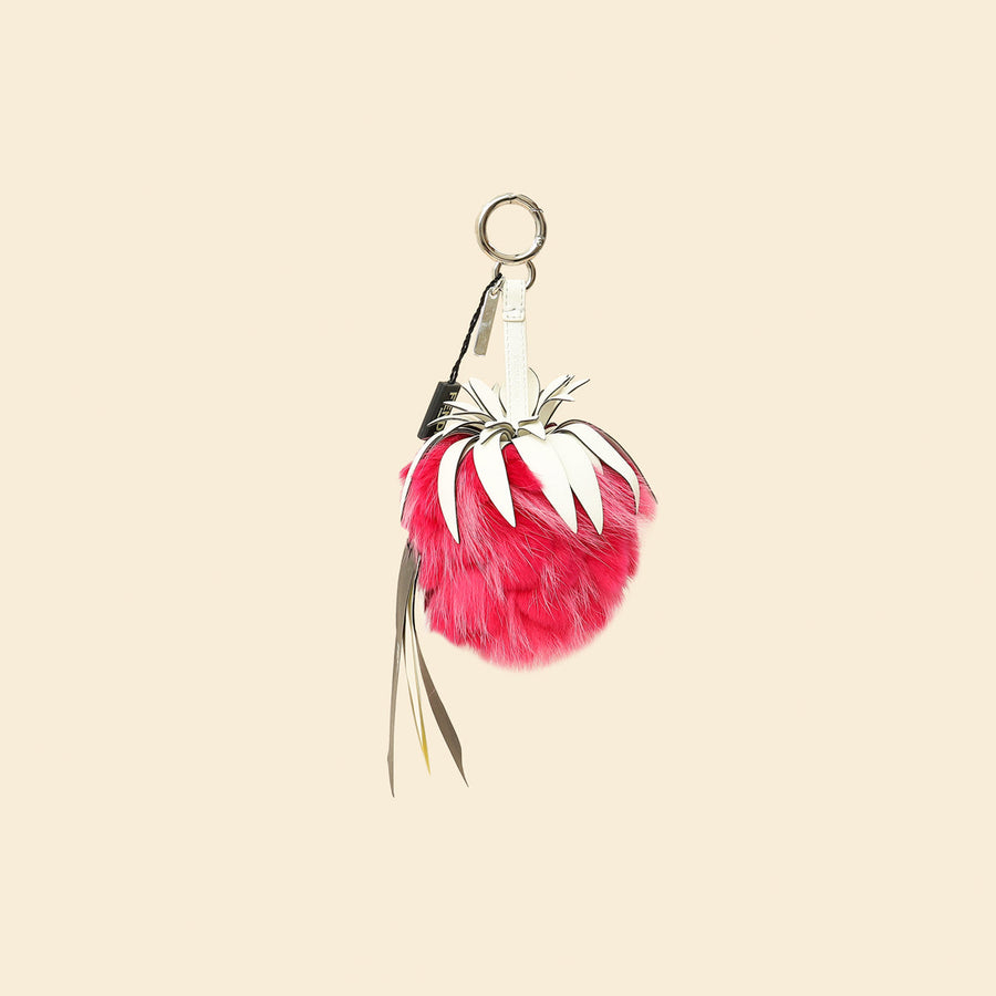 Fendi Bicolor Fruits Pineapple Fox Bag Charm