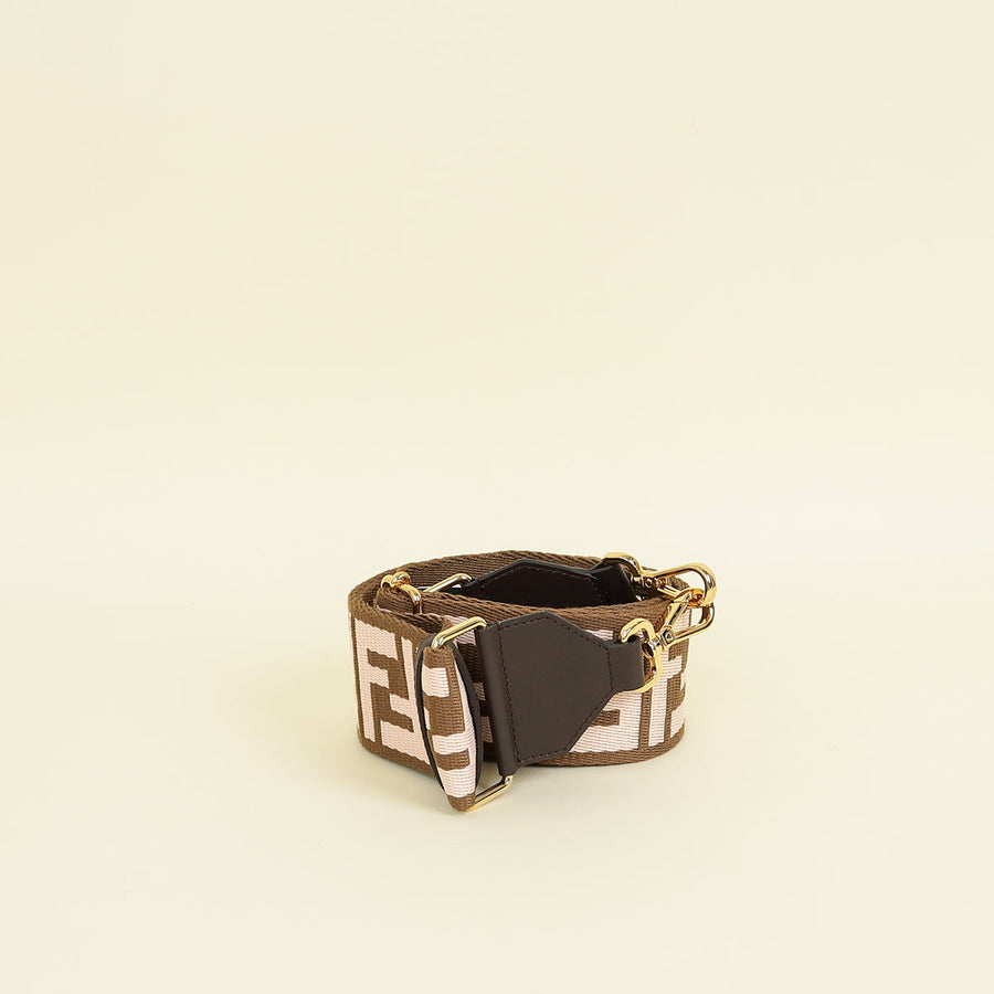 Fendi Bicolor Strap You FF Jacquard Webbing Bag Strap