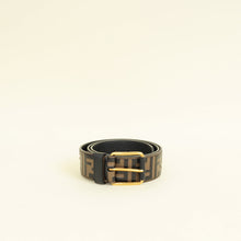 Fendi Tobacco FF Zucca 1974 Embossed Belt 36