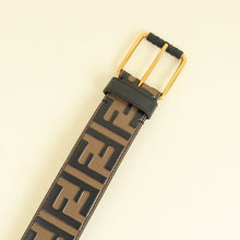 Fendi Tobacco FF Zucca 1974 Embossed Belt 36