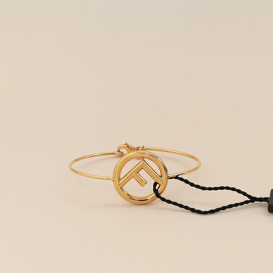 Fendi Gol F Is Logo Narrow Small Bangle