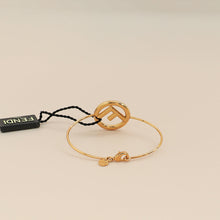Fendi Gol F Is Logo Narrow Small Bangle
