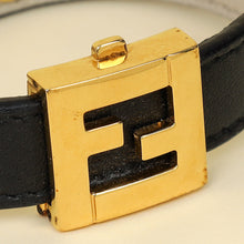 Fendi Bicolor Vitello Elite FF Reversible Bracelet