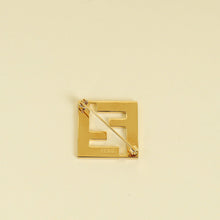 Fendi White FF Forever Fendi Brooch