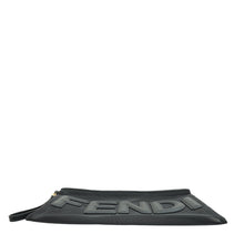 Fendi Black Logo Mesh Wristlet Pouch