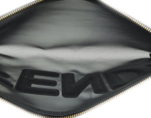 Fendi Black Logo Mesh Wristlet Pouch