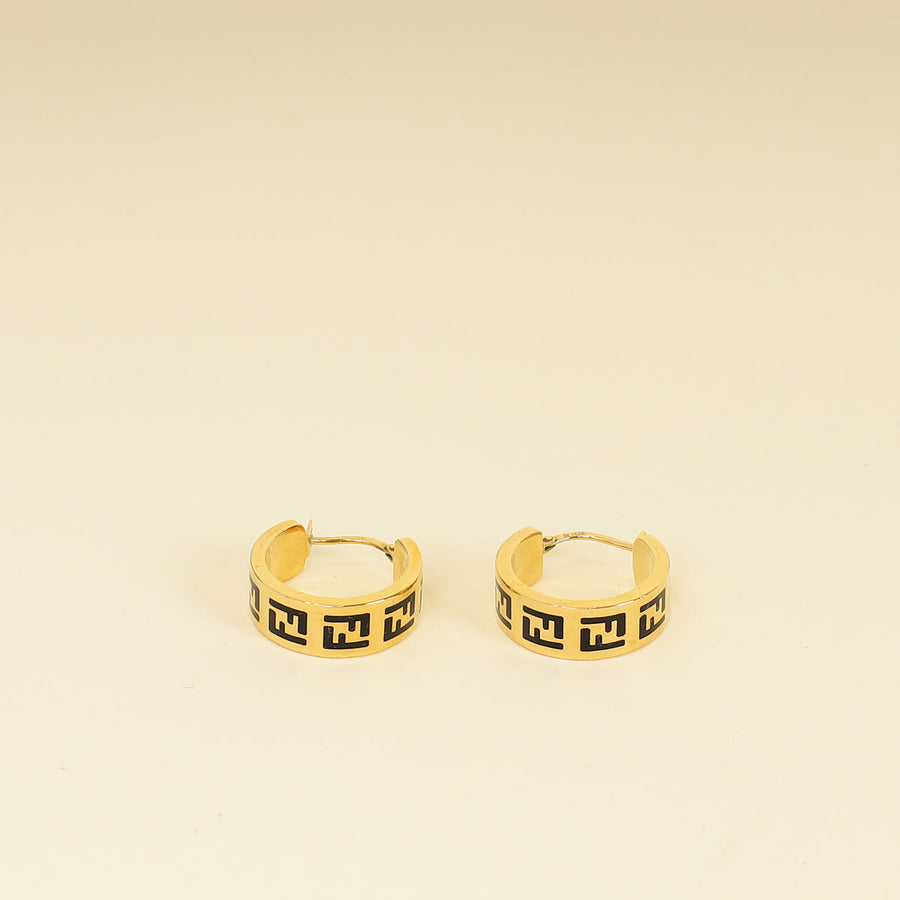Fendi Black FF Forever Fendi Earrings