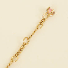 Fendi Gold Finish Logo Crystal Double Layer Necklace