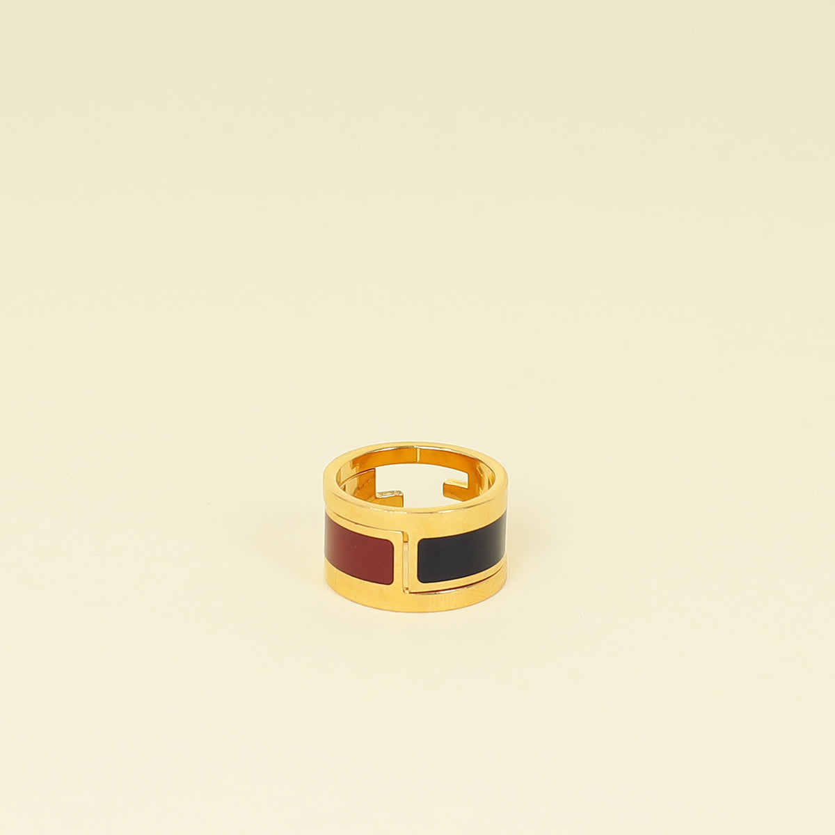 Fendi Bicolor FF Fendista Enamel Ring