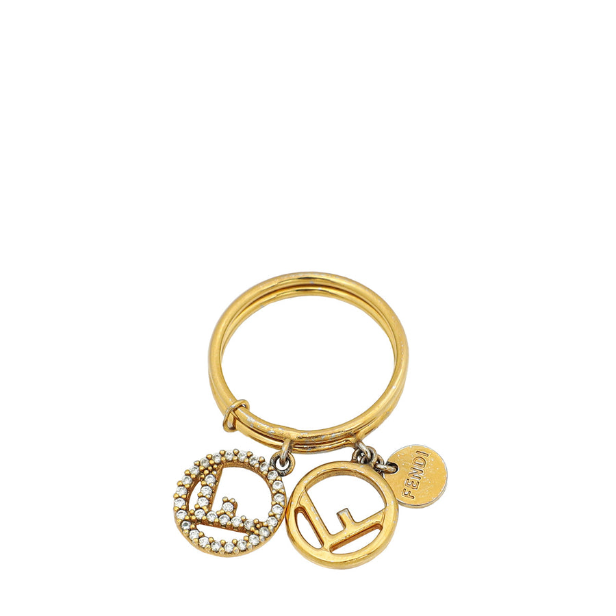 Fendi Gold Finish F is Fendi Double Small Ring 51