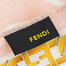 Fendi Pink Multicolor FF Cotton Square Scarf