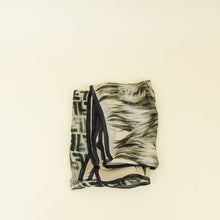 Fendi Tricolor Fur and Zucca Print Silk Scarf