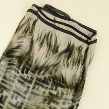 Fendi Tricolor Fur and Zucca Print Silk Scarf