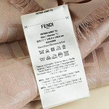 Fendi Blush Beige FF Silk And Wool Shawl