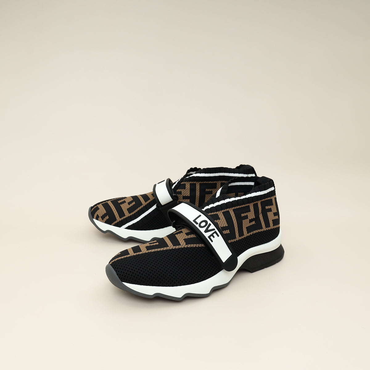 Fendi Tricolor Love Rockoko Sneakers 37