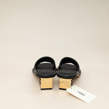 Fendi Black Nappa Baguette 60mm Slide Sandals 37