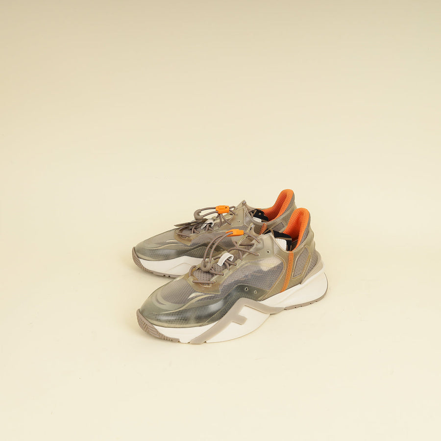 Fendi Beige Flow Low Top Sneakers 7