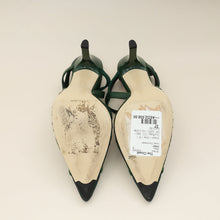 Fendi Green FF Mesh Colibri Slingback Pump 37