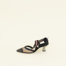 Fendi Bicolor FF Mesh Colibri Slingback Pump 37