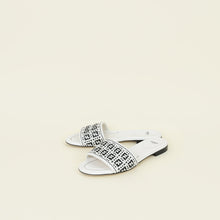 Fendi Bicolor Zucchino Woven Logo Slides 37