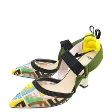 Fendi Multicolor FF Colibri Embroidered Beads Slingback Pump 38