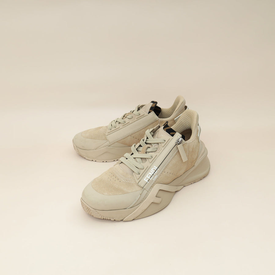 Fendi Beige Suede Flow Sneaker 38