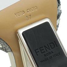 Fendi Metallic Silver Paillette Embellished First Sequins Slingback 37