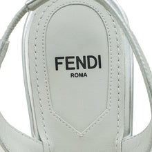 Fendi Metallic Silver Paillette Embellished First Sequins Slingback 37