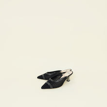 Fendi Black Colibri Crystal Mules 38