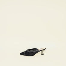Fendi Black Colibri Crystal Mules 38