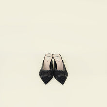 Fendi Black Colibri Crystal Mules 38