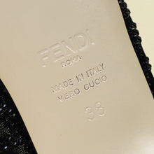 Fendi Black Colibri Crystal Mules 38