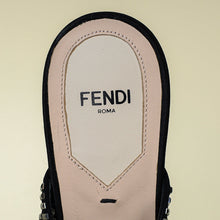 Fendi Black Colibri Crystal Mules 38