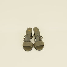 Fendi Khaki FF Embossed Delfina 95 Sandal 38