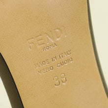 Fendi Khaki FF Embossed Delfina 95 Sandal 38
