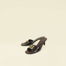 Fendi Black F Fold Mules 39