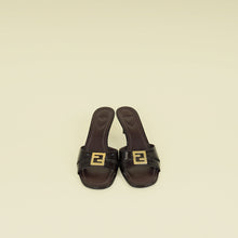 Fendi Black F Fold Mules 39